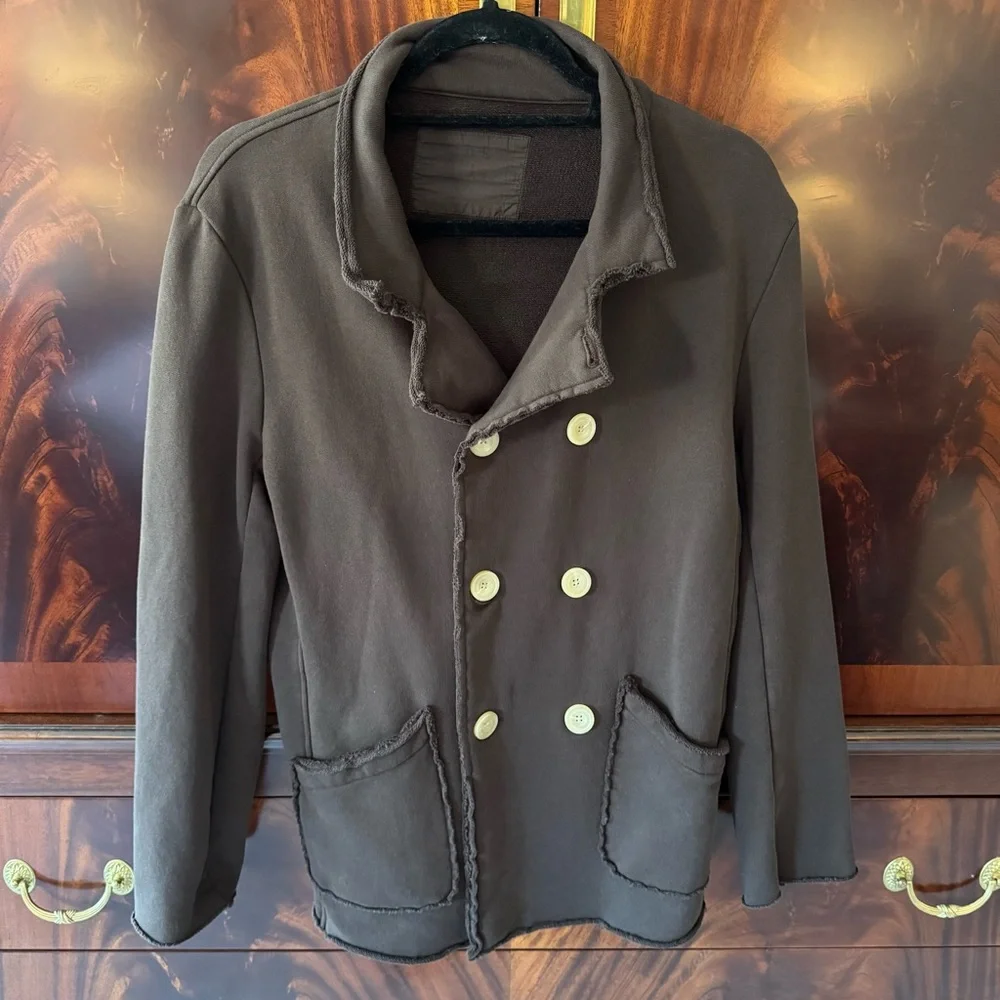 Frank & Eileen Belfast Sweatshirt Peacoat Triple Fleece Irish Chocolate S
